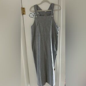 Vintage Gray Sleeveless Overall Jumper Dress